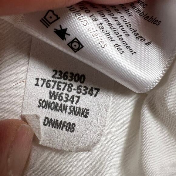 Paige Denim Hoxton Ankle Jeans Sonoran Snake Print Tan/Cream Size 27 - Picture 10 of 12